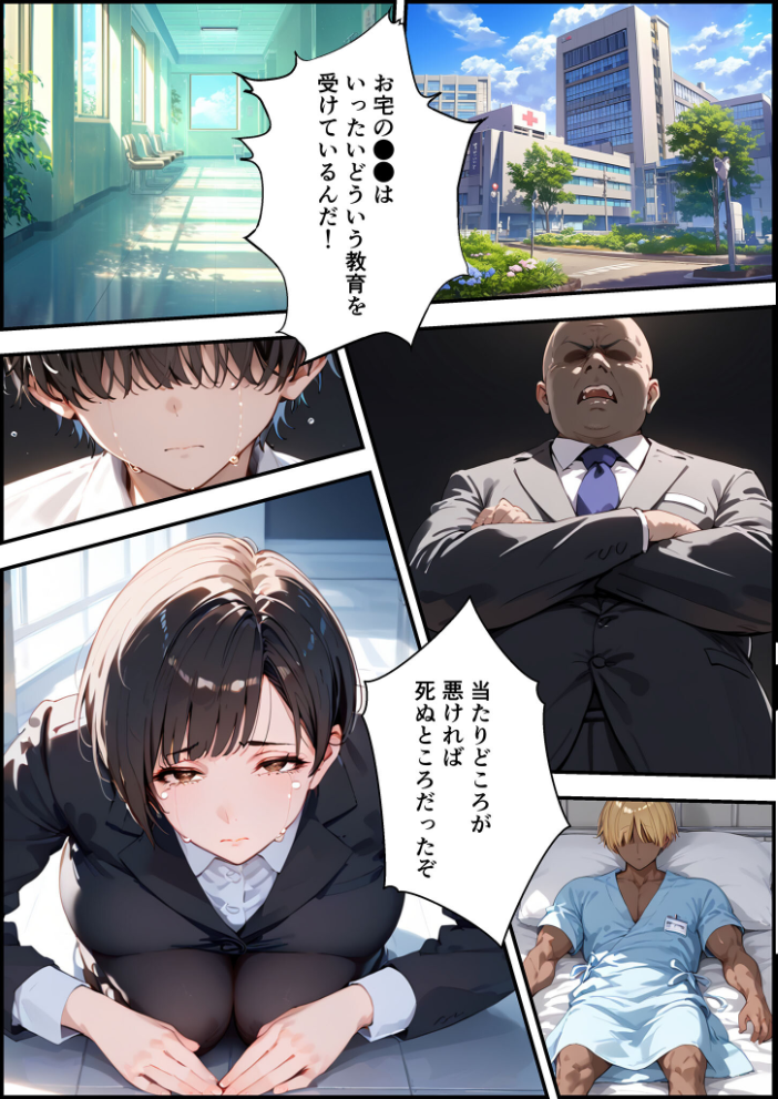 エロ漫画：【全2作収録】女手ひとつでボクを育ててくれた自慢の母がボクを守るためにいじめっ子の女になる話 1＆2 モザイク版 【バベル太郎 あいラビ】 サンプル画像