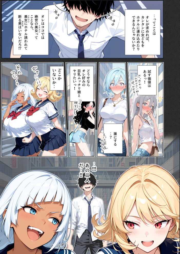 エロ漫画:セックスカースト逆転世界 〜貞操観念も美醜も逆転!冴えない俺は無双する〜(1) 【紋丸とる】 サンプル画像