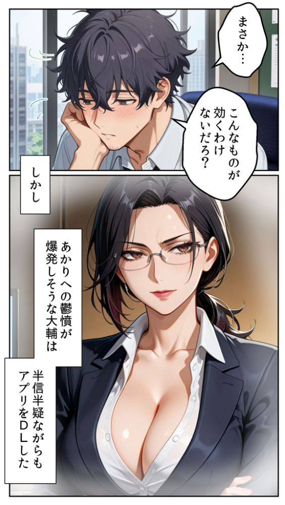 エロ漫画:●●アプリと人妻お局の淫らな堕落 〜社内一のエロい女を思いのままに〜 モザイク版 【とろとろコミック あいラビ】 サンプル画像