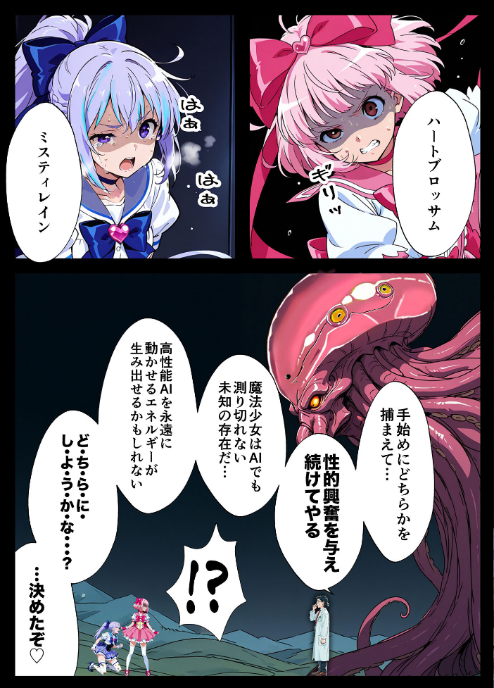 エロ漫画:AIが支配する世界で人類を裏切った俺は正義の魔法少女をドスケベ●●する モザイク版 【MTコミック もみむ あいラビ】 サンプル画像