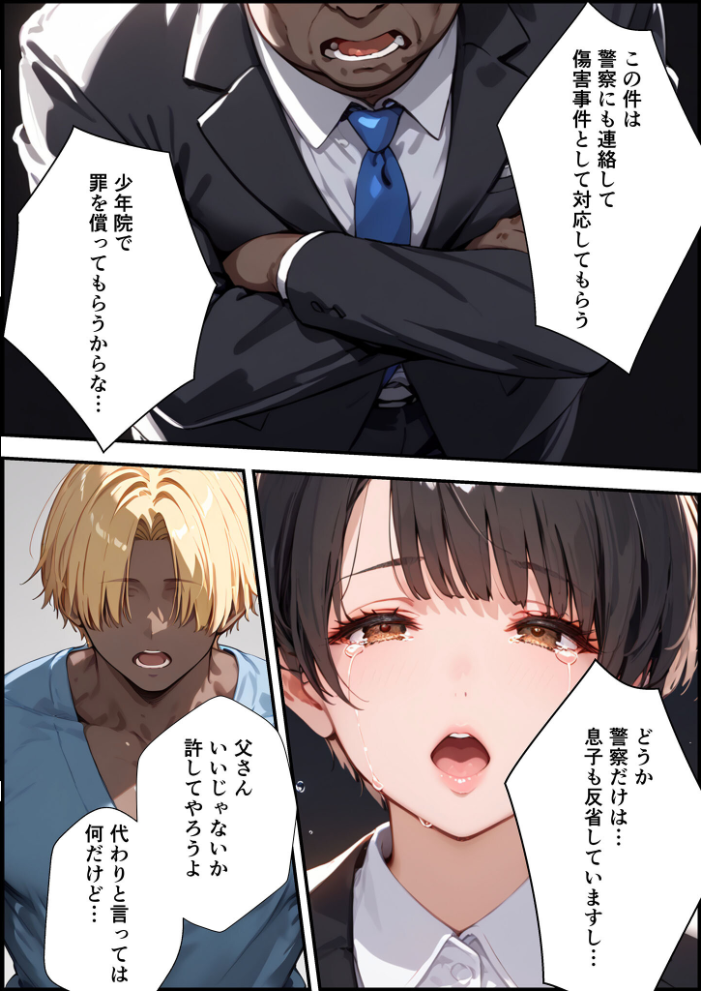 エロ漫画：【全2作収録】女手ひとつでボクを育ててくれた自慢の母がボクを守るためにいじめっ子の女になる話 1＆2 モザイク版 【バベル太郎 あいラビ】 サンプル画像