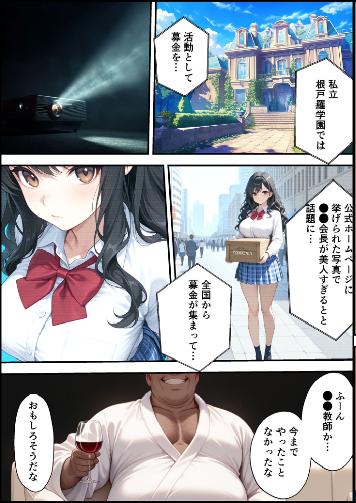 エロ漫画:上級国民に支配された学園生徒会長が学園を守るため処女喪失ショーを行う話 モザイク版 【バベル太郎 あいラビ】 サンプル画像