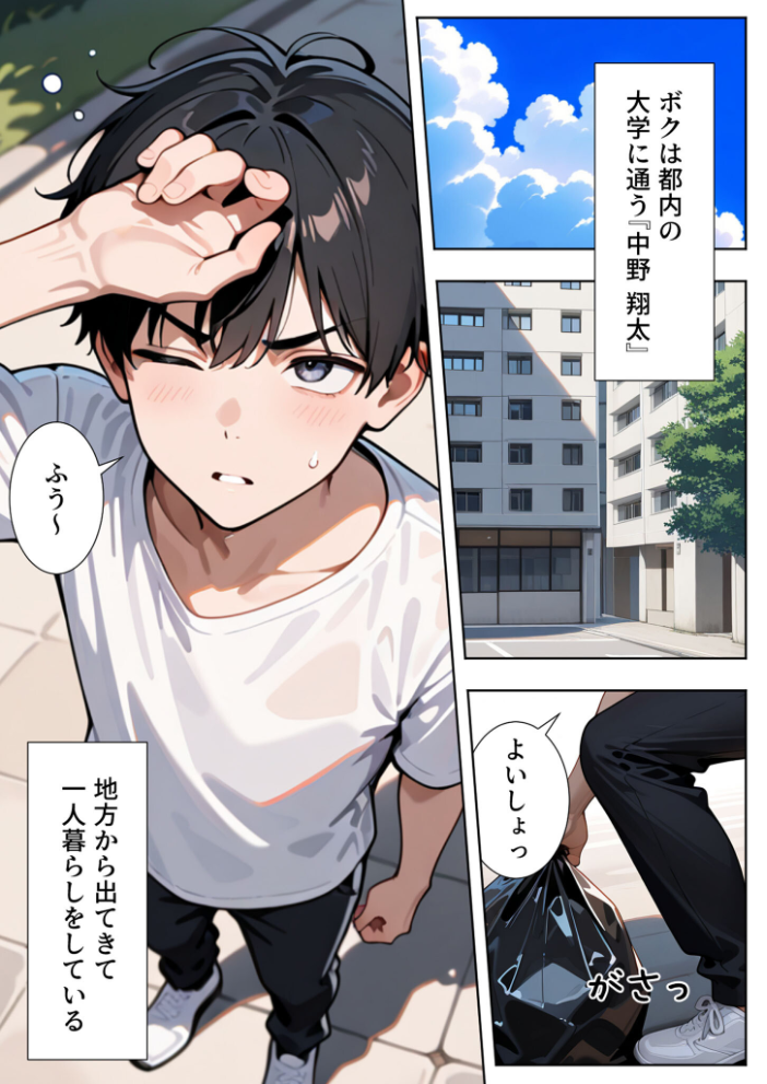 エロ漫画：隣の人妻達と関係をもったボクが最高の学生性活を送った話 モザイク版 【ぱにぱに あいラビ】 サンプル画像