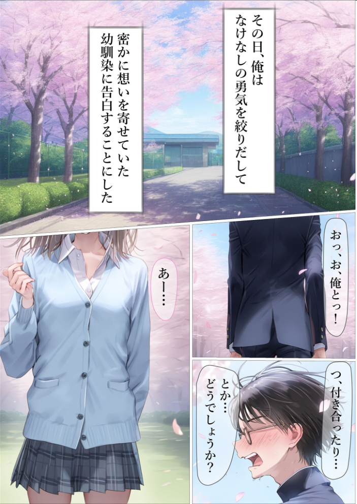 エロ漫画:幼馴染が無理やりSEXさせられてるとこに遭遇したら モザイク版 【むほー地帯 あいラビ】 サンプル画像
