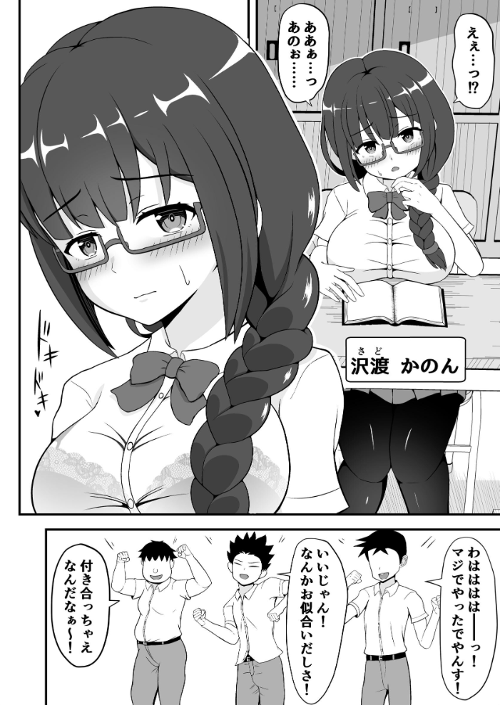 エロ漫画：罰ゲームで告白した陰キャ彼女がドSだった件 【よねすけ】 サンプル画像