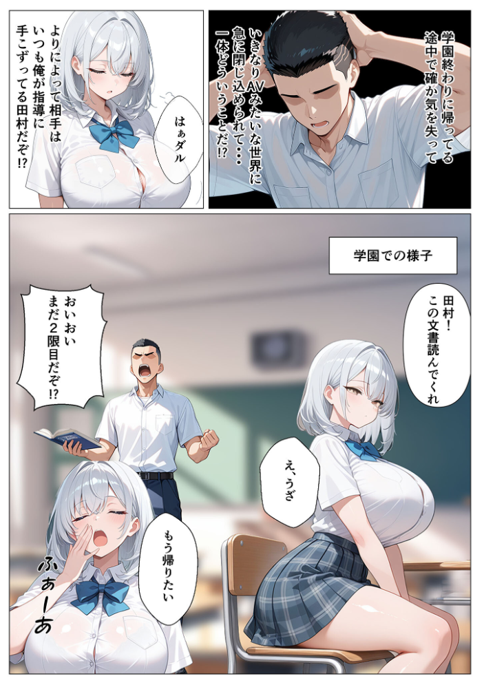 エロ漫画:教え子のダウナーギャルをイかせないと出られない部屋 モザイク版 【かのん絵師 あいラビ】 サンプル画像