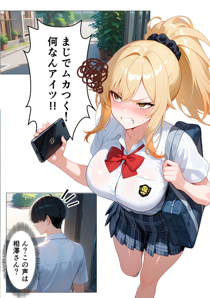 エロ漫画:幼馴染の爆乳ギャルが陰キャオタクのデカチ●中毒になった話 モザイク版 【かのん絵師 あいラビ】 サンプル画像