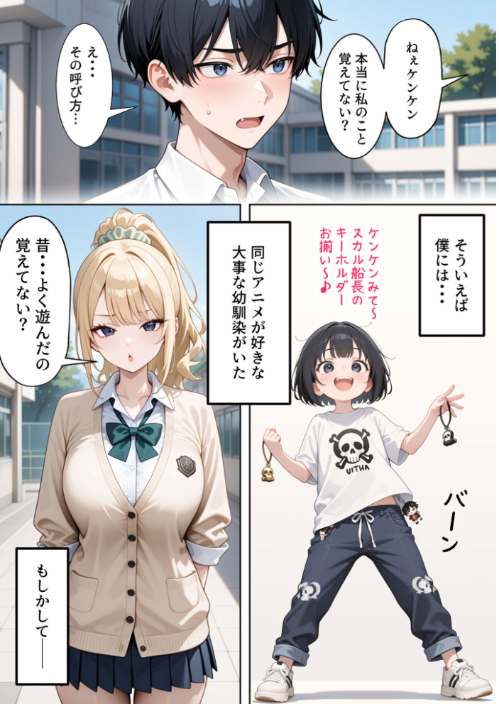 エロ漫画:一途な幼馴染ギャルの誘惑セックス モザイク版 【ぱにぱに あいラビ】 サンプル画像