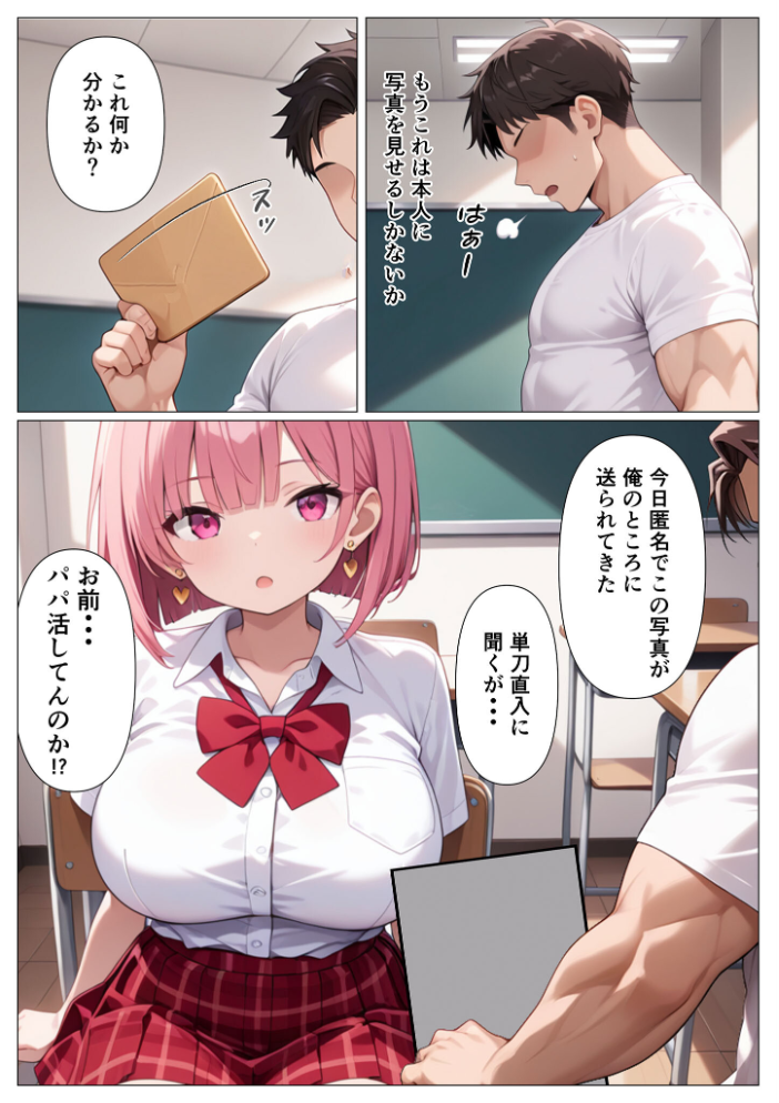 エロ漫画：指導部屋は問題児エロかわギャルとのイチャラブ部屋になりました モザイク版 【かのん絵師 あいラビ】 サンプル画像
