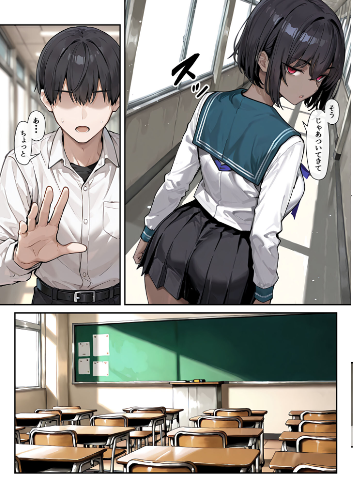 エロ漫画:どスケベボデーの夜永さん モザイク版 【だまご屋 あいラビ】 サンプル画像