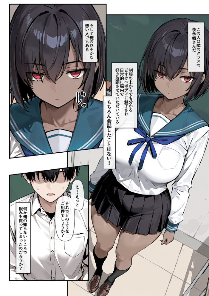 エロ漫画:どスケベボデーの夜永さん モザイク版 【だまご屋 あいラビ】 サンプル画像