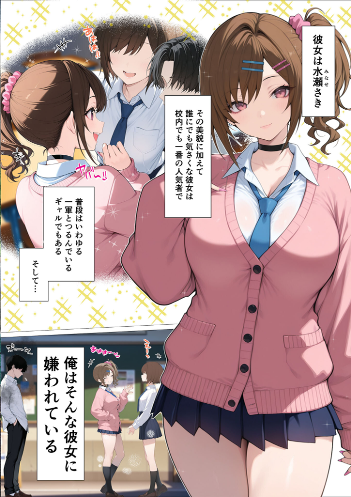 俺に近づくと発情しちゃう病気にかかったギャル幼馴染は誰にも相談できず俺で性欲を発散する【単話】（1） モザイク版 サンプル画像