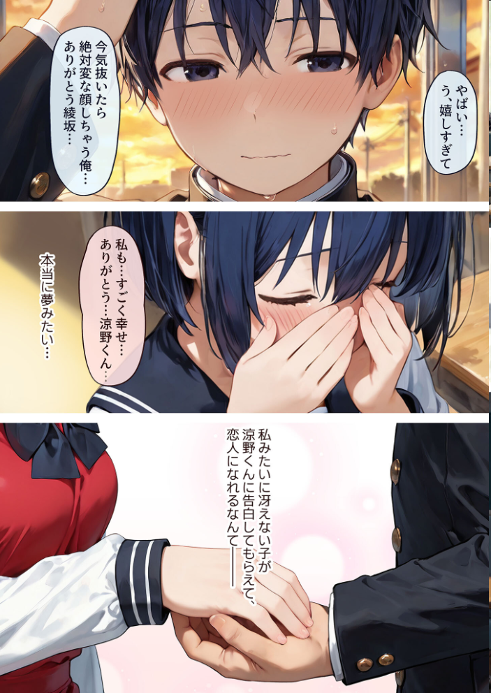 エロ漫画:はじめてカップル-引っ込み思案な巨乳女子、綾坂みころとあまあま初えっち- モザイク版 【にゃんちぇると あいラビ】 サンプル画像