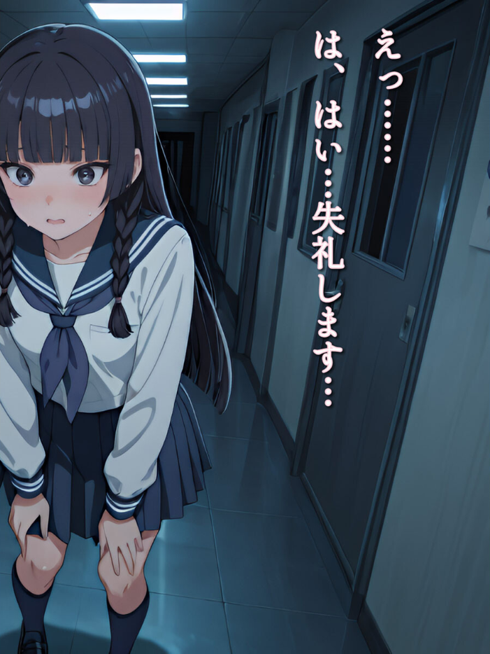 エロ漫画：【CG】微乳図書委員の受難 おじさんに汚され、理性が崩壊する瞬間 モザイク版 【万工房 あいラビ】 サンプル画像